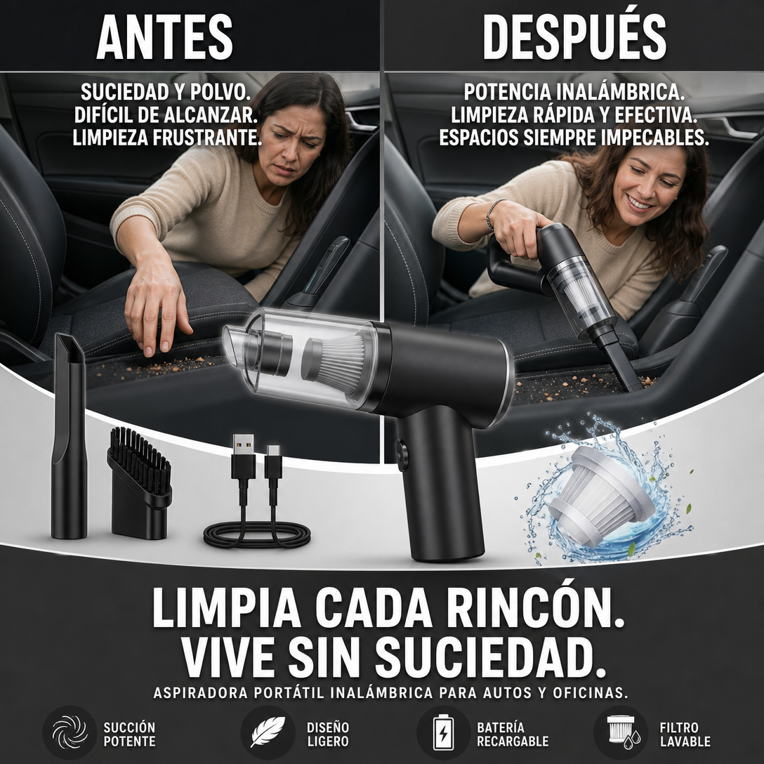 Mini Aspiradora DE AUTO PORTATIL