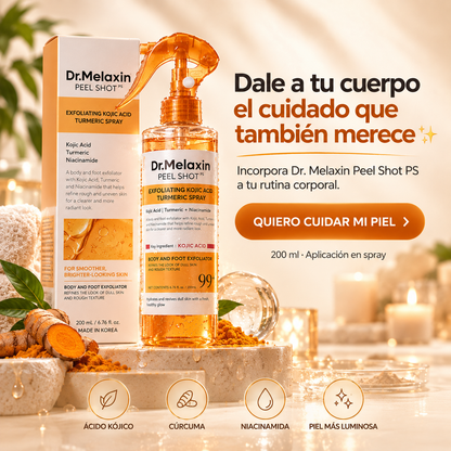 DR MELAXIN Peel Shot / Exfolia y revela una piel más suave, luminosa y uniforme