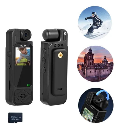 Cámara Clip Pro 180° | Cámara Portátil con Pantalla