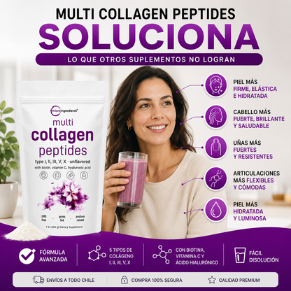 Collageno Peptides Multi / Apoya tu belleza y bienestar desde el interior