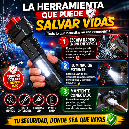 LUMINEX PRO  Linterna Multifuncianal  (Rompe Vidrios)