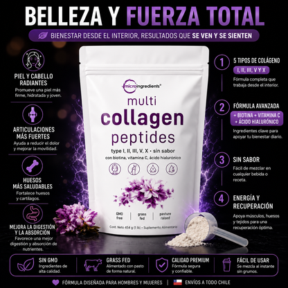 Collageno Peptides Multi / Apoya tu belleza y bienestar desde el interior