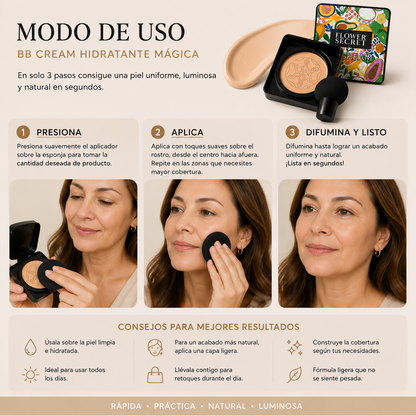 Crema Hidratante Mágica / Piel uniforme y natural en segundos.