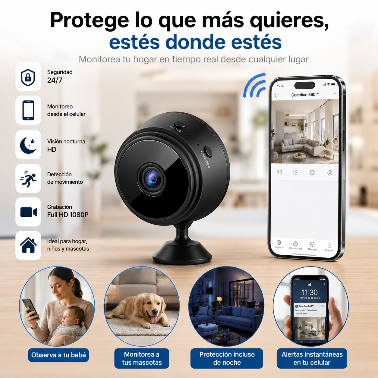 ProtecCam Pro™/ Mini Camara Vigilancia Wifi