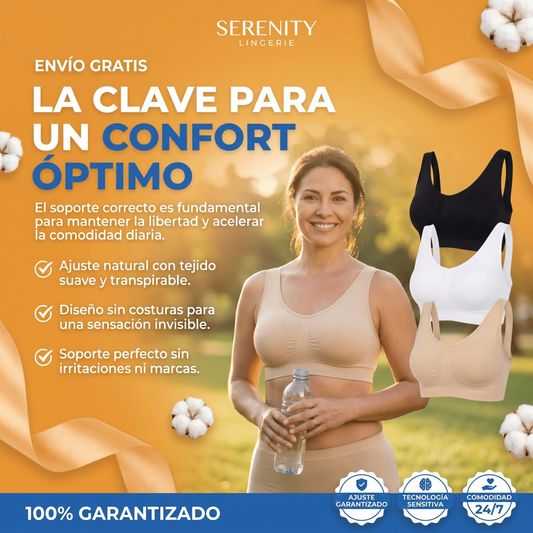Sosten Premium sin aro x 3 unidades / Serenity Lingerie
