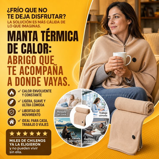 Manta Calefactora Eléctrica Carga USB