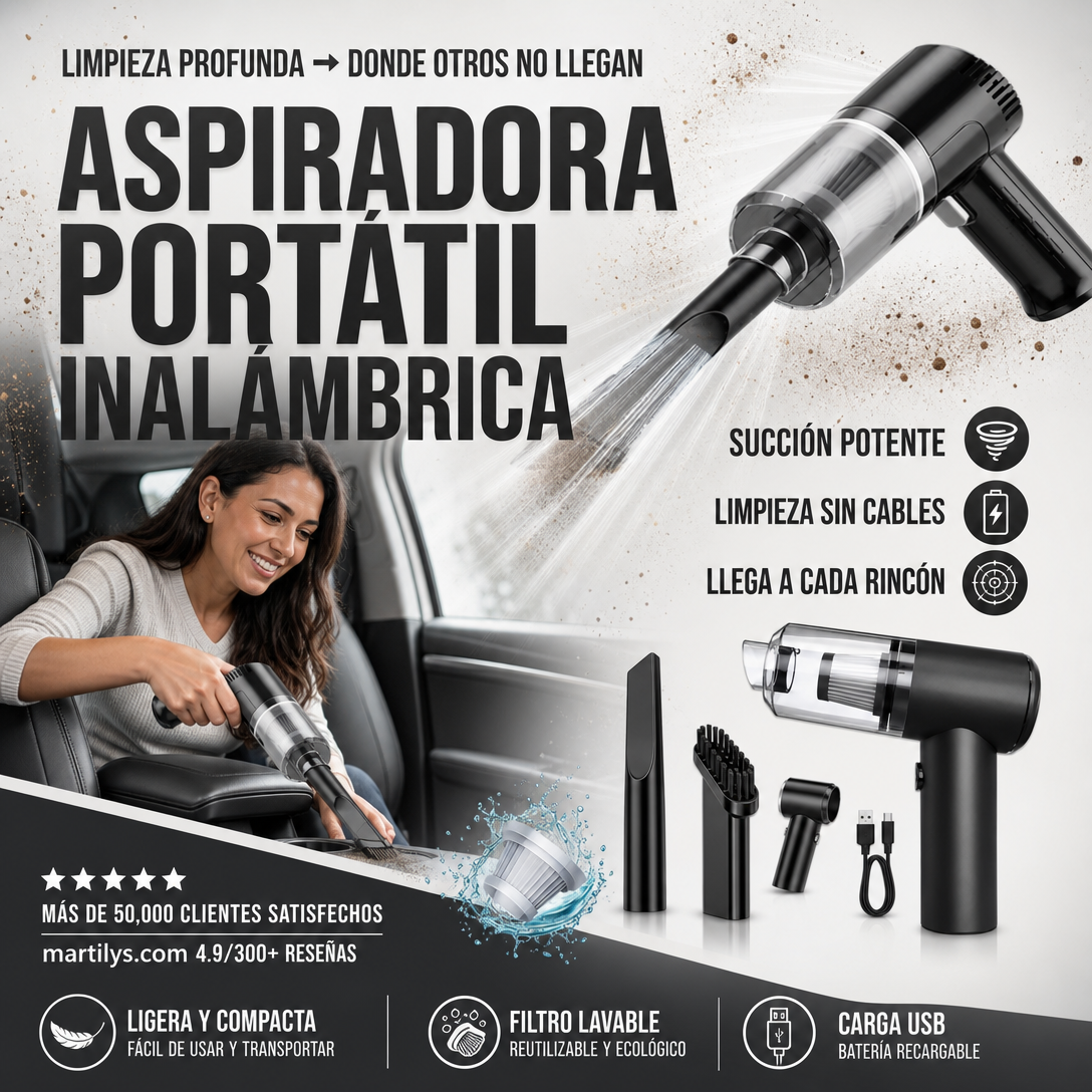 Mini Aspiradora DE AUTO PORTATIL