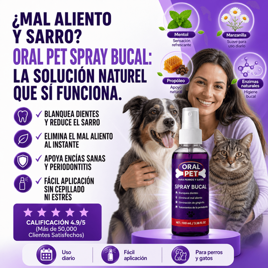 OralPet™️: El Secreto para Eliminar el Mal Aliento y el Sarro Sin Cepillar